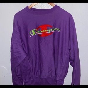 purple champion crew neck!